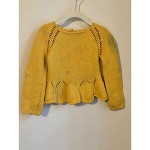 Misha & Puff Yellow Knit Sweater For Kids 3-4 Years 100% Cotton Long Sleeve Butt